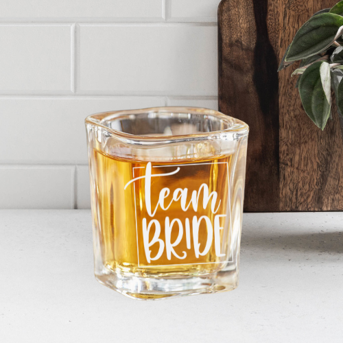 Team Bride | ENGRAVED | 2oz Square Shot Glass