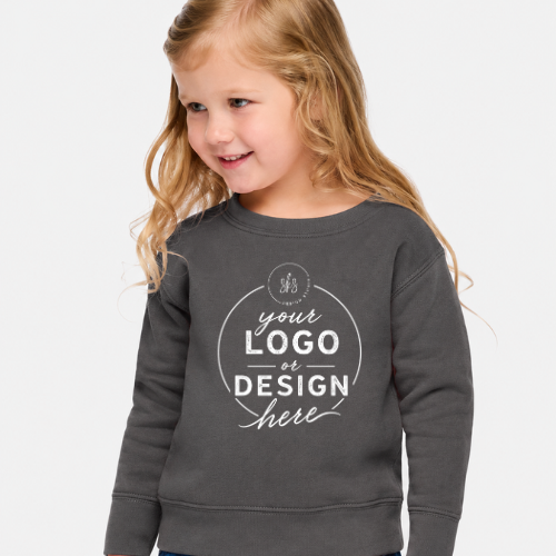 CUSTOM LOGO | Toddler Crewneck Sweatshirt [RABBIT SKINS]