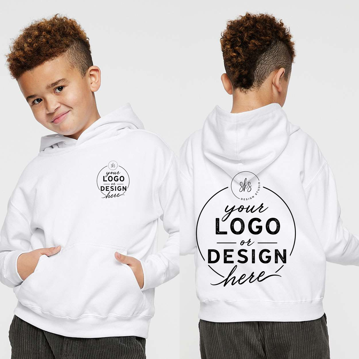CUSTOM LOGO | Youth Hoodie Sweatshirt [LAT]