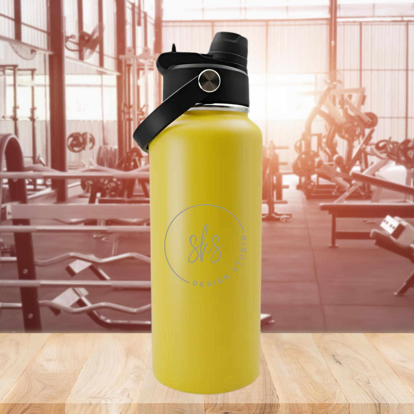 CUSTOM LOGO | ENGRAVED | 32oz Stainless Steel Sports Water Bottle