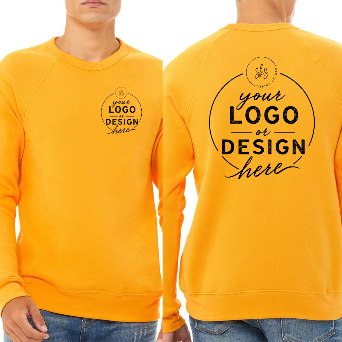 CUSTOM LOGO | Unisex Crewneck Sweatshirt [BELLA CANVAS]