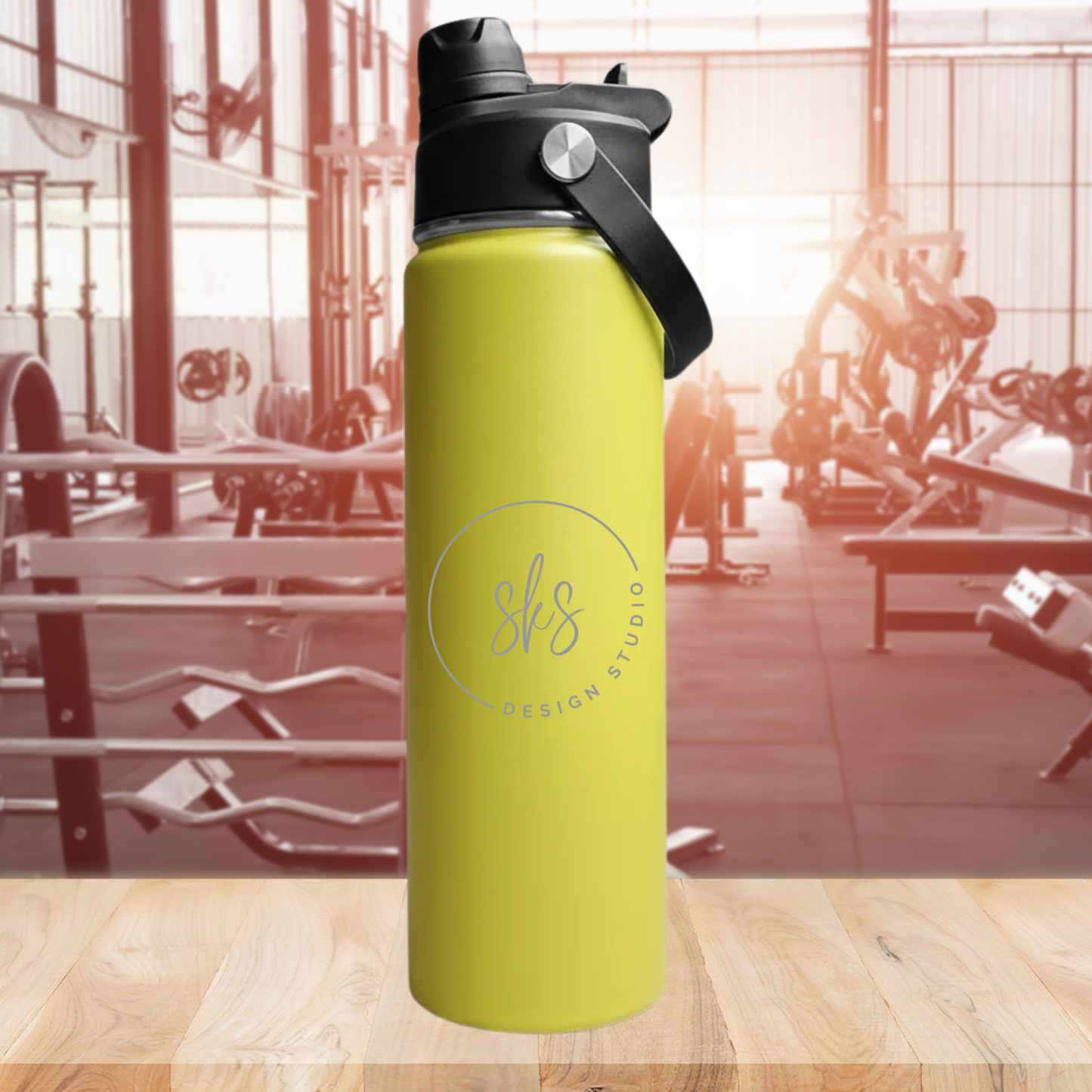 CUSTOM LOGO | ENGRAVED | 22oz Stainless Steel Sports Water Bottle