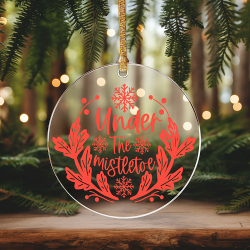 Under the Mistletoe | VINYL | Christmas Ornament