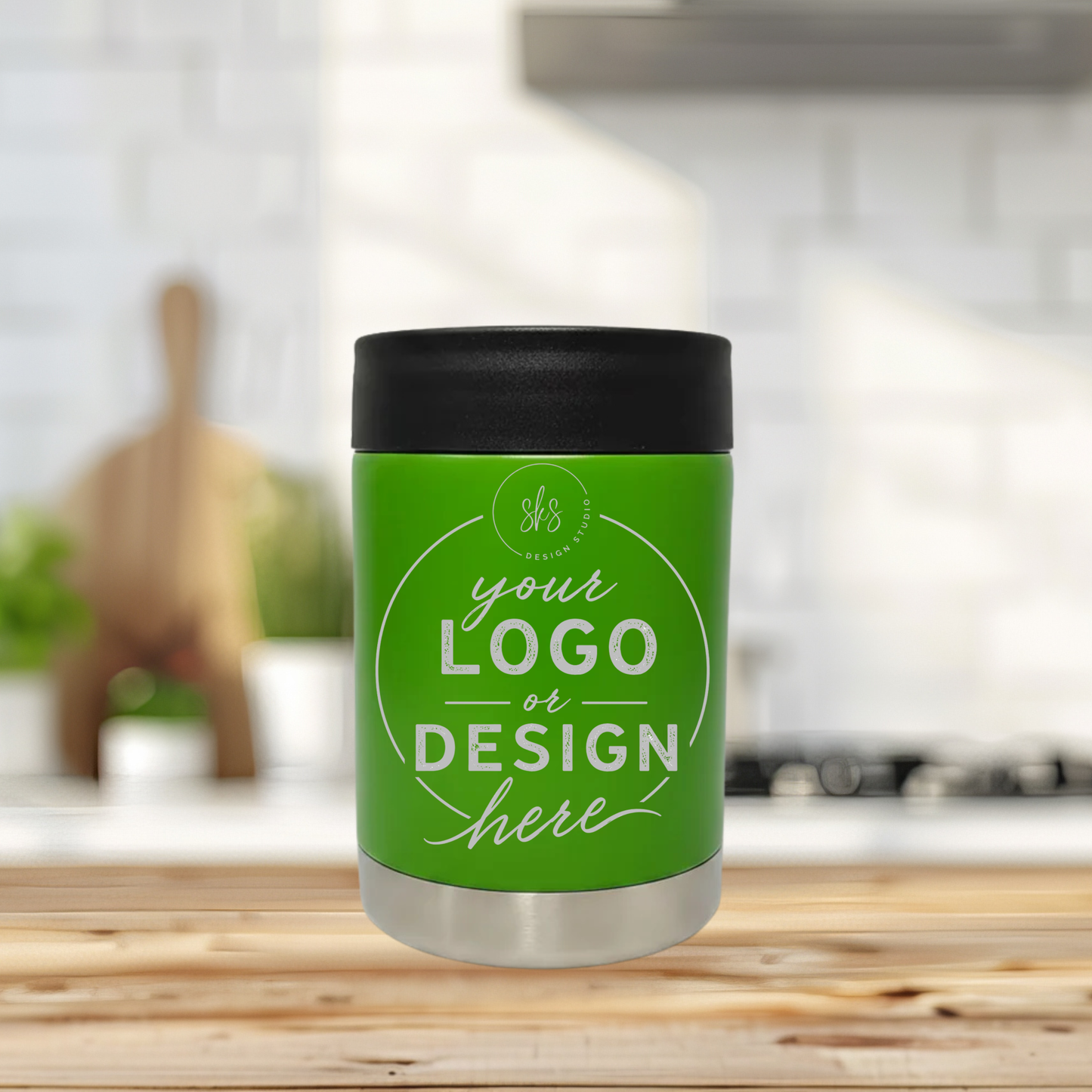 CUSTOM LOGO | ENGRAVED | 12oz Stainless Steel Can Cooler