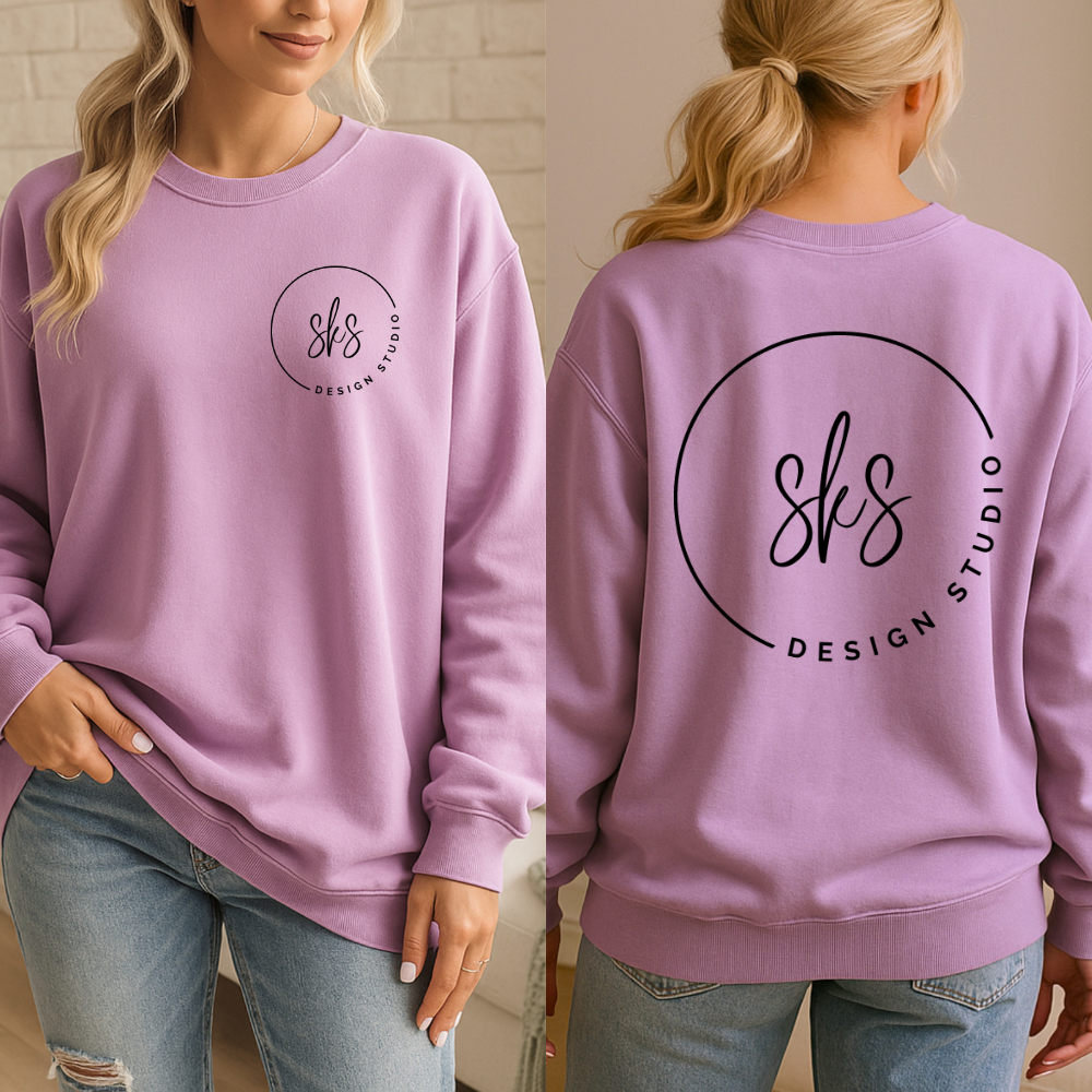 CUSTOM LOGO | Unisex Crewneck Sweatshirt [COMFORT COLORS]