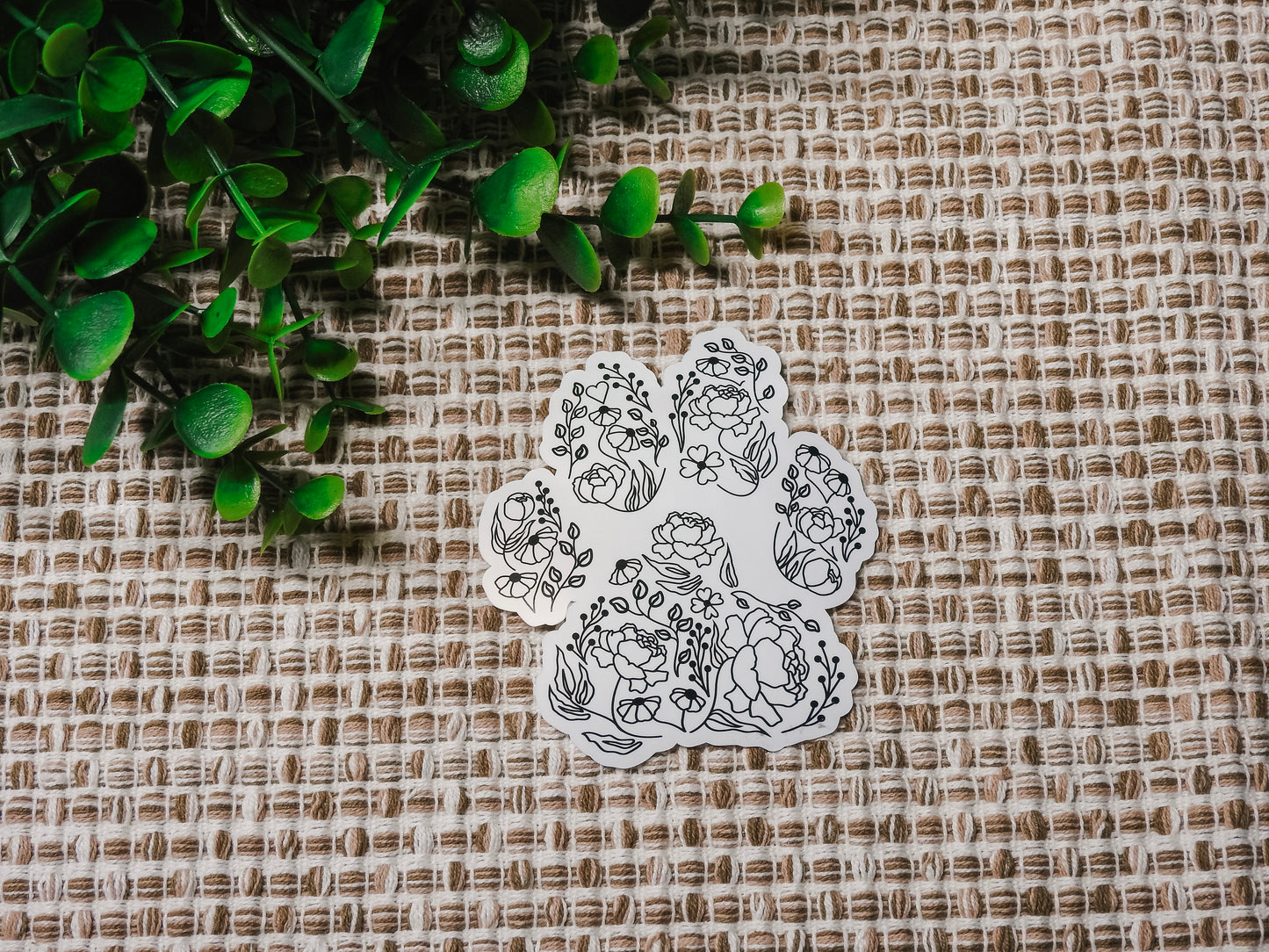 Floral Paw Print