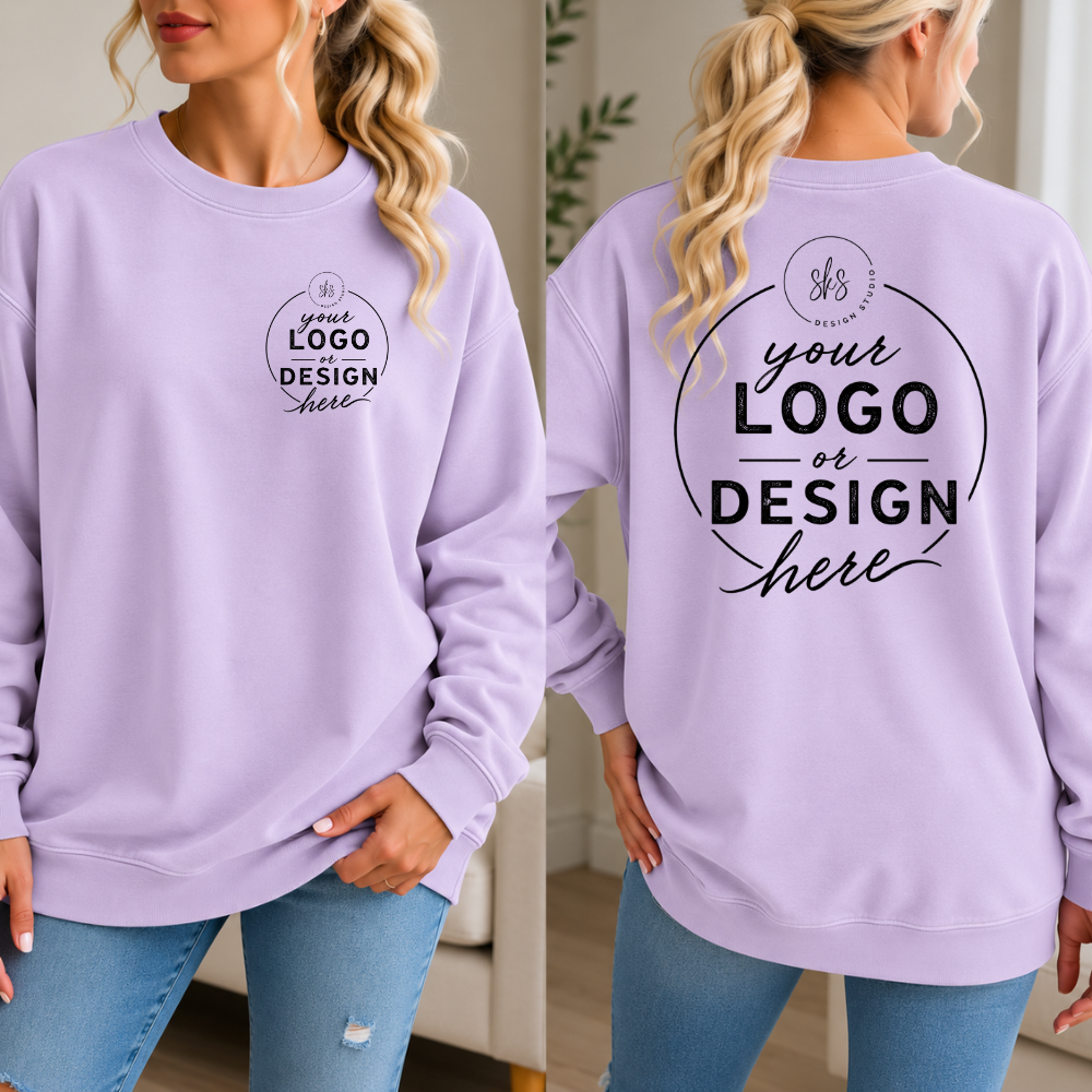 CUSTOM LOGO | Unisex Crewneck Sweatshirt [COMFORT COLORS]