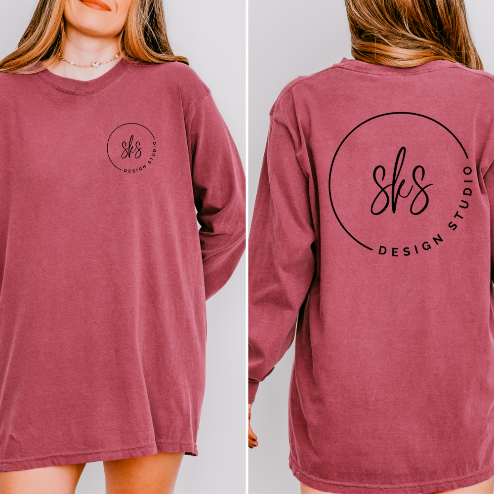 CUSTOM LOGO | Unisex Long Sleeve Shirt [COMFORT COLORS]