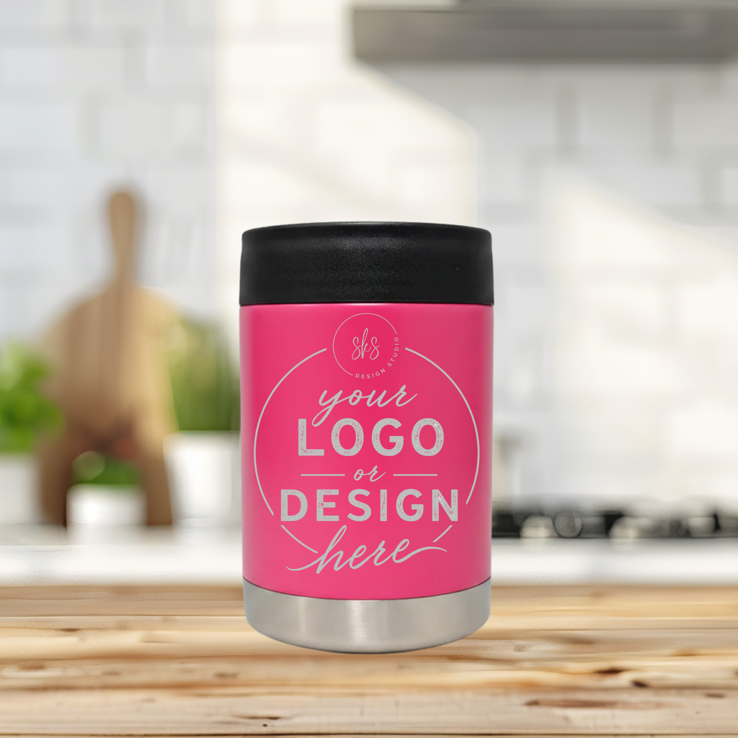 CUSTOM LOGO | ENGRAVED | 12oz Stainless Steel Can Cooler