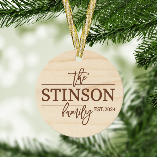 Family | ENGRAVED | Christmas Ornament