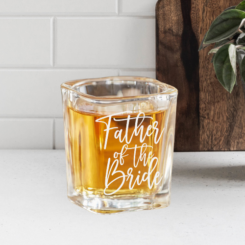 Father of the Bride | ENGRAVED | 2oz Square Shot Glass