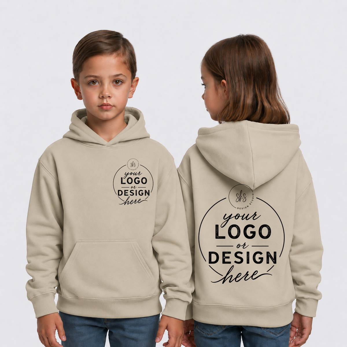 CUSTOM LOGO | Youth Unisex Hoodie Sweatshirt [GILDAN]
