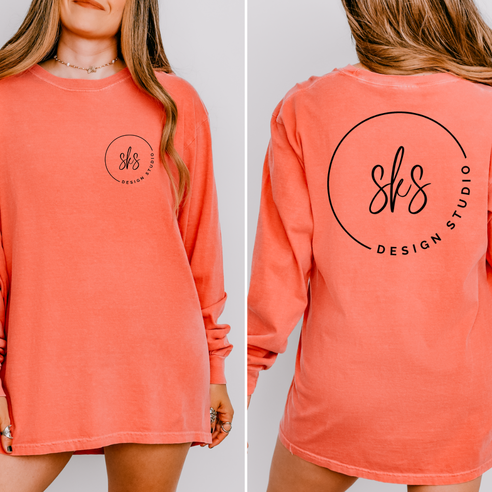 CUSTOM LOGO | Unisex Long Sleeve Shirt [COMFORT COLORS]