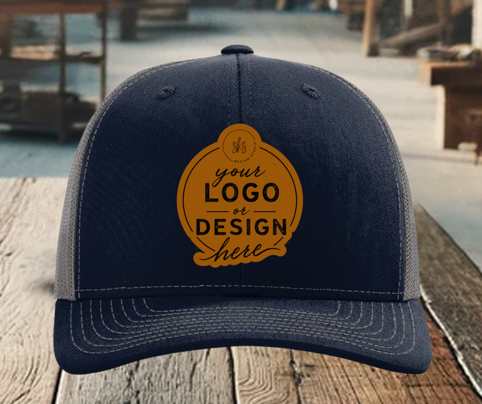 CUSTOM LOGO | Richardson 112 Hat with Laser Engraved Leather Patch