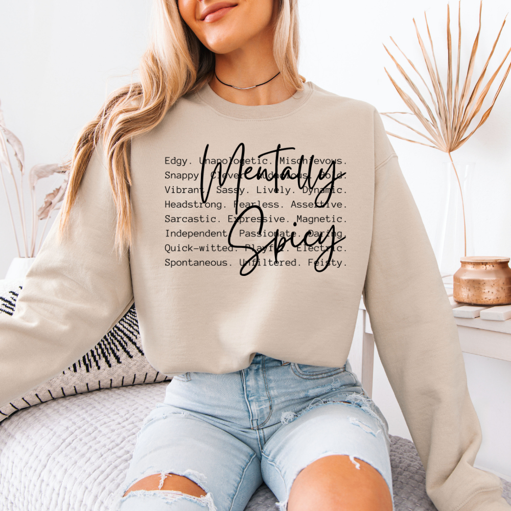 Mentally Spicy | Unisex Crewneck Sweatshirt