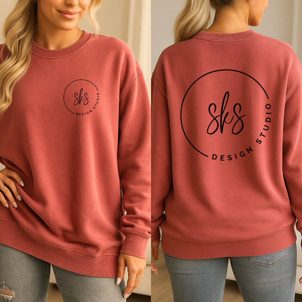 CUSTOM LOGO | Unisex Crewneck Sweatshirt [COMFORT COLORS]
