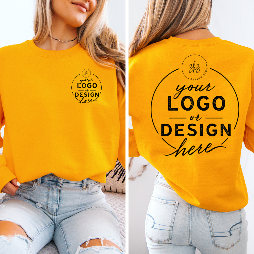 CUSTOM LOGO | Unisex Crewneck Sweatshirt [GILDAN]
