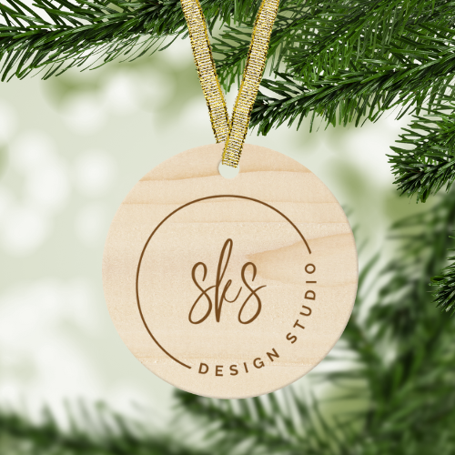 CUSTOM Logo | ENGRAVED | Christmas Ornament