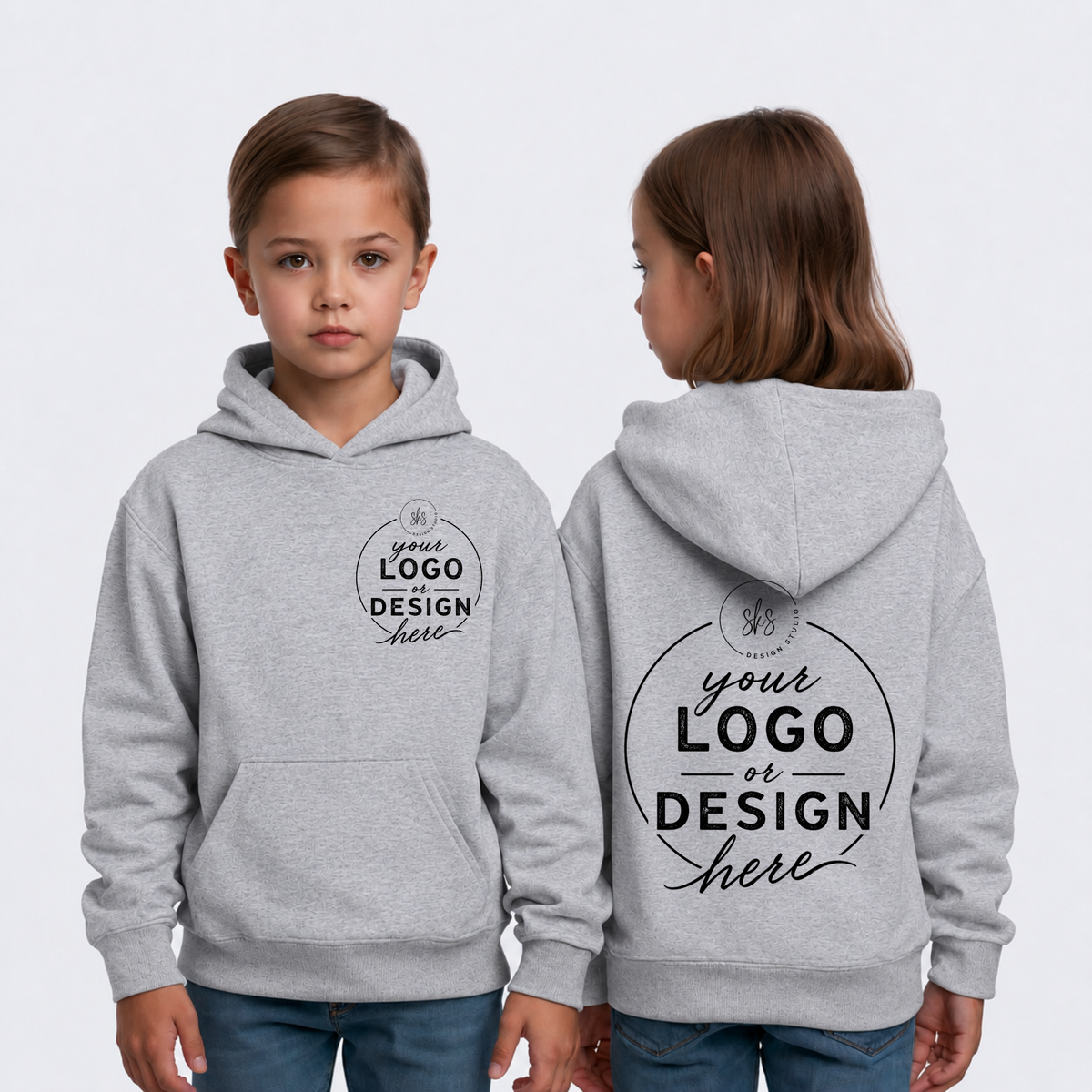 CUSTOM LOGO | Youth Unisex Hoodie Sweatshirt [GILDAN]