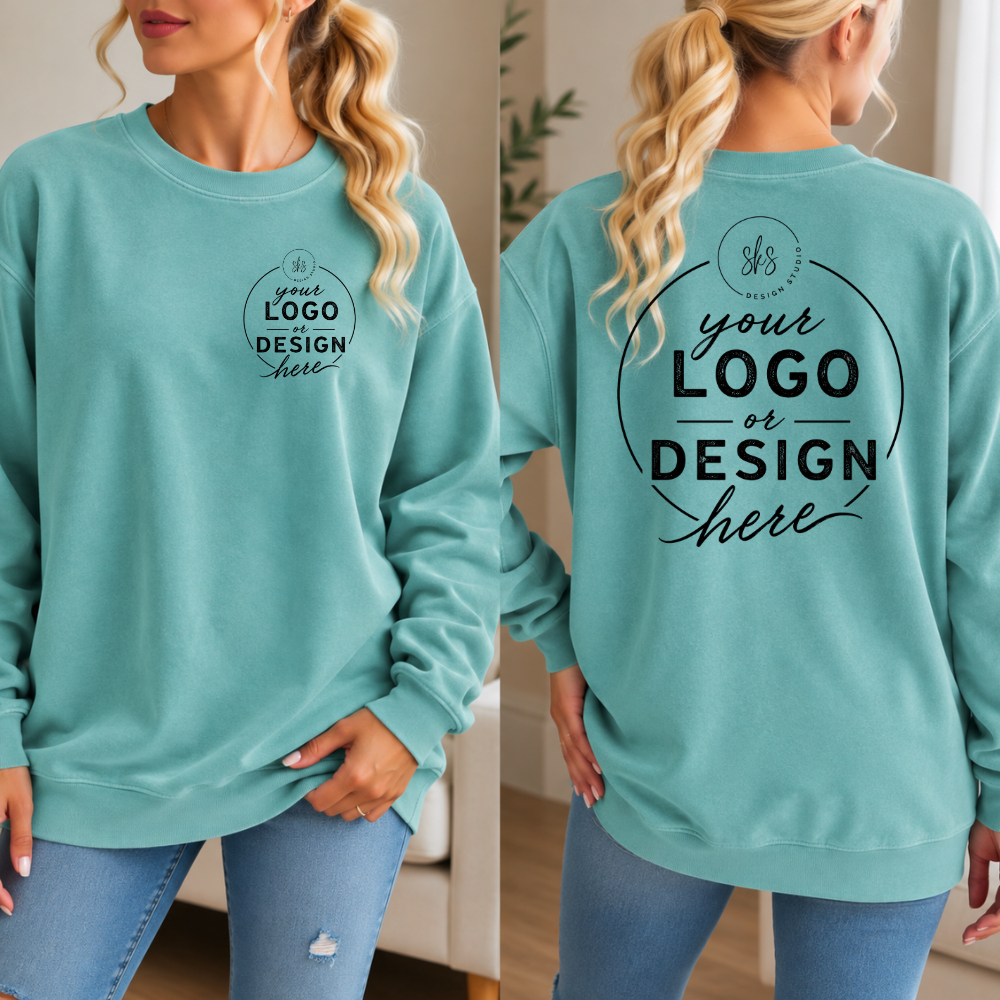 CUSTOM LOGO | Unisex Crewneck Sweatshirt [COMFORT COLORS]