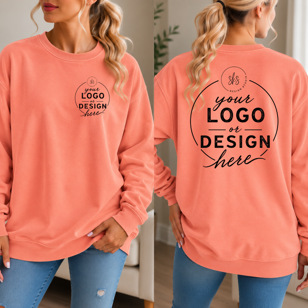 CUSTOM LOGO | Unisex Crewneck Sweatshirt [COMFORT COLORS]