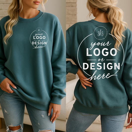 CUSTOM LOGO | Unisex Crewneck Sweatshirt [COMFORT COLORS]