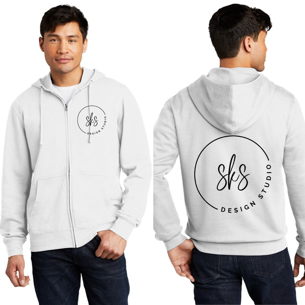 CUSTOM LOGO | Unisex Zip Up Hoodie [DISTRICT]