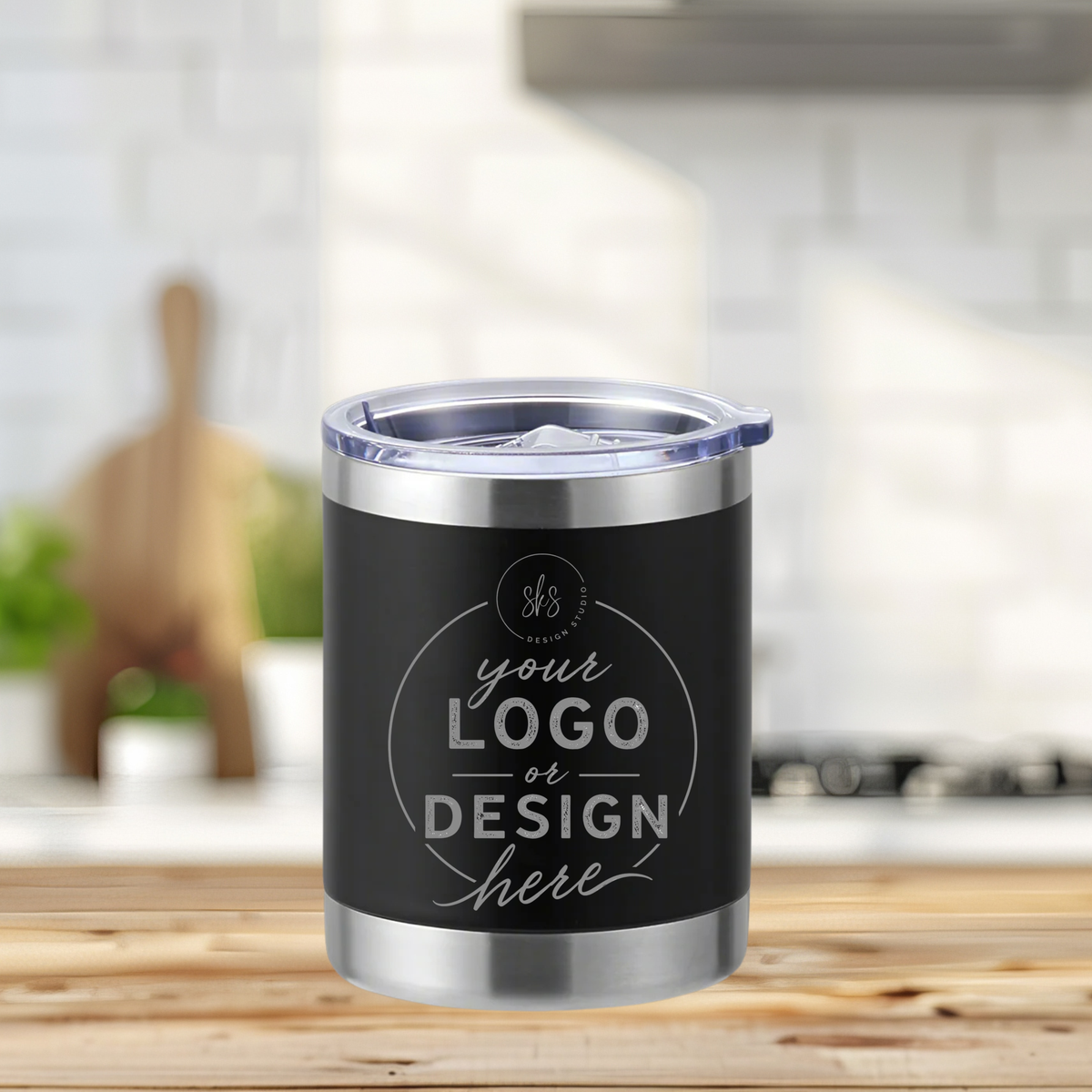 CUSTOM LOGO | ENGRAVED | 10oz Stainless Steel Tumbler