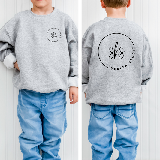 CUSTOM LOGO | Youth Crewneck Sweatshirt