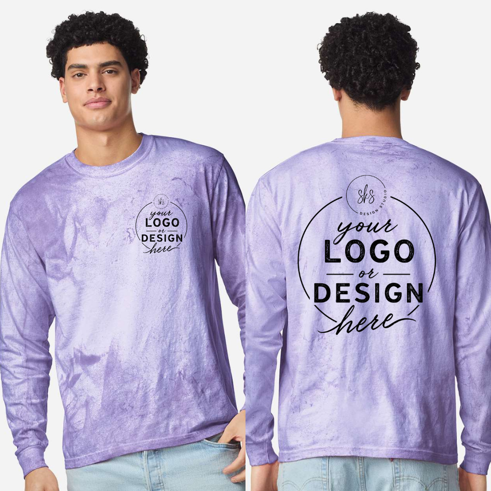 CUSTOM LOGO | Unisex Color Blast Long Sleeve T-Shirt [COMFORT COLORS]
