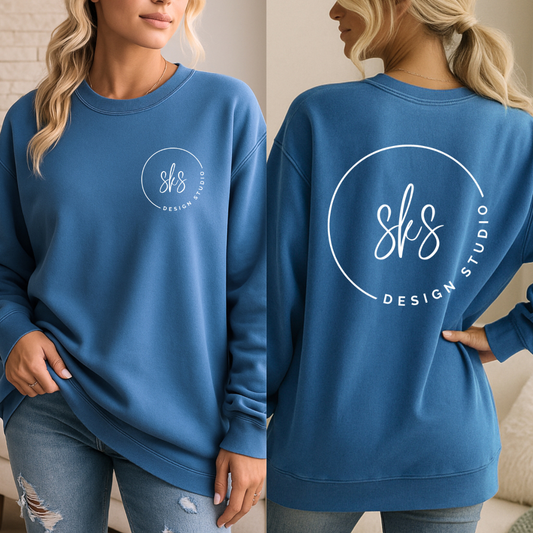CUSTOM LOGO | Unisex Crewneck Sweatshirt [COMFORT COLORS]