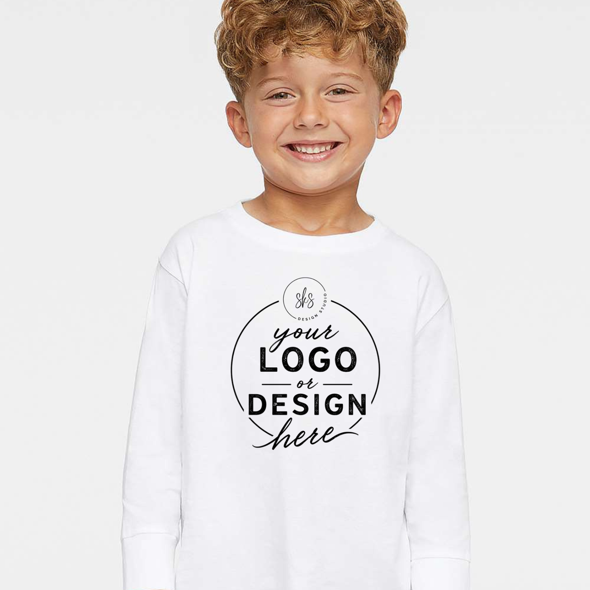 CUSTOM LOGO | Toddler Long Sleeve Shirt [RABBIT SKINS]