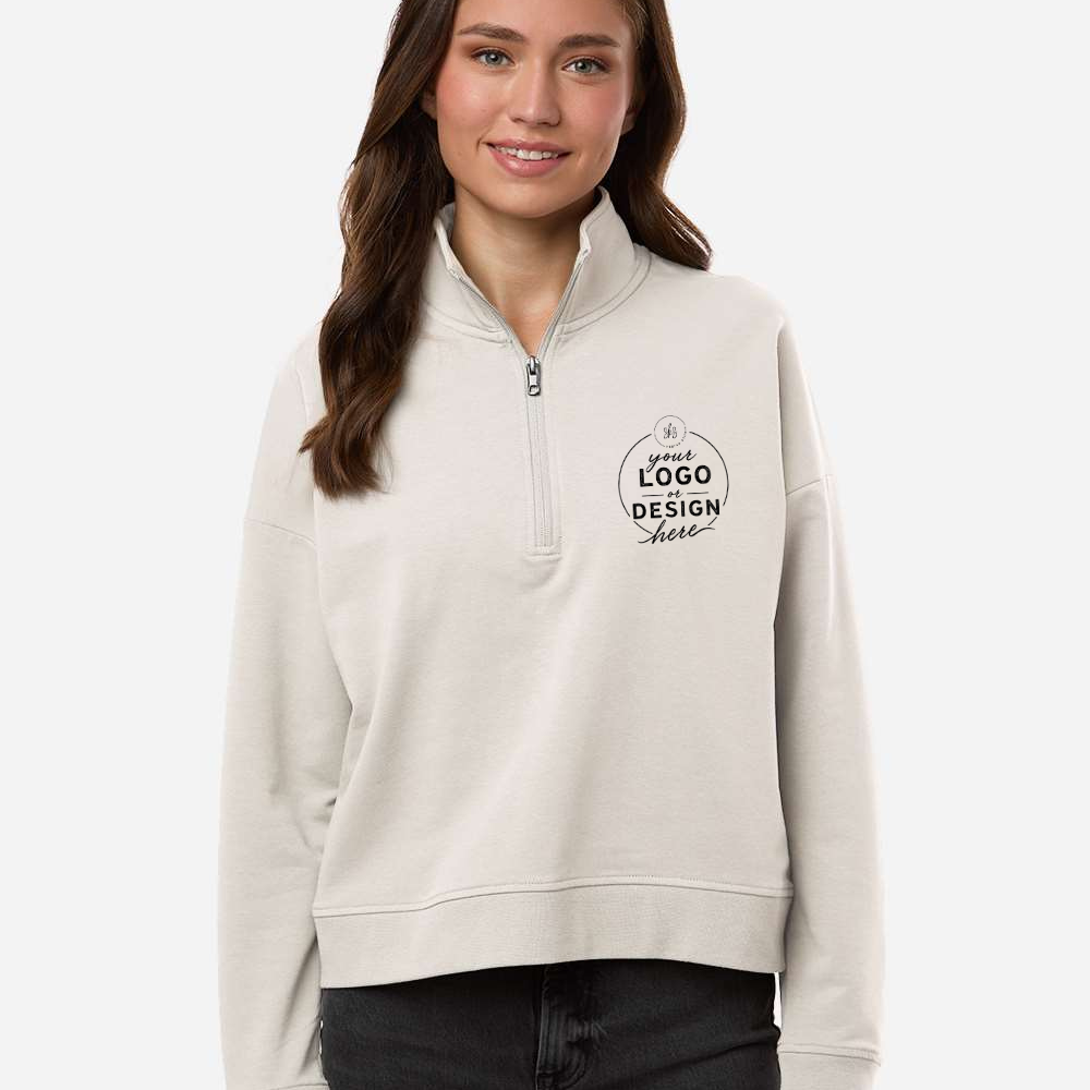 CUSTOM LOGO | Women's Quarter-Zip Pullover [INDEPENDENT TRADING CO]