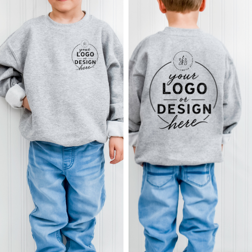 CUSTOM LOGO | Youth Crewneck Sweatshirt [GILDAN]