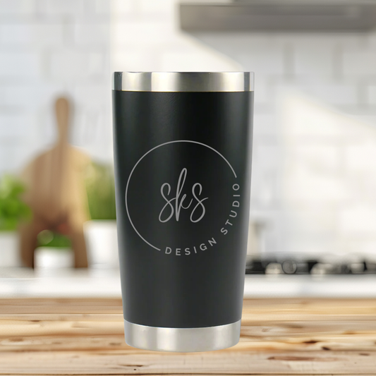 CUSTOM LOGO | ENGRAVED | 20oz Stainless Steel Tumbler