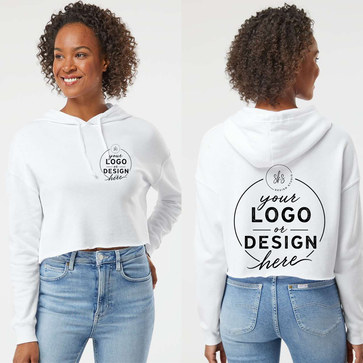 CUSTOM LOGO | Women’s Lightweight Crop Hoodie [INDEPENDENT TRADING CO]
