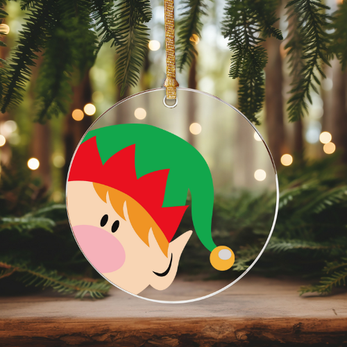 Elf | VINYL | Christmas Ornament