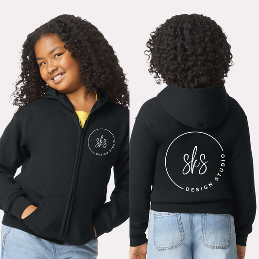 CUSTOM LOGO | Youth Zip Up Hoodie [GILDAN]