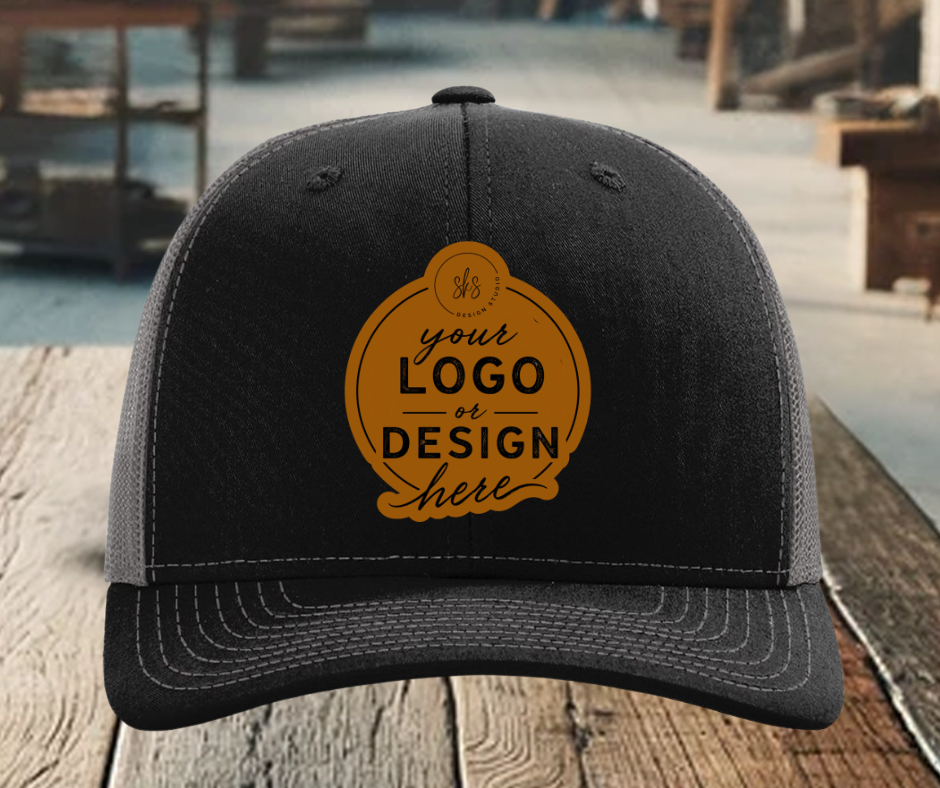 CUSTOM LOGO | Richardson 112 Hat with Laser Engraved Leather Patch