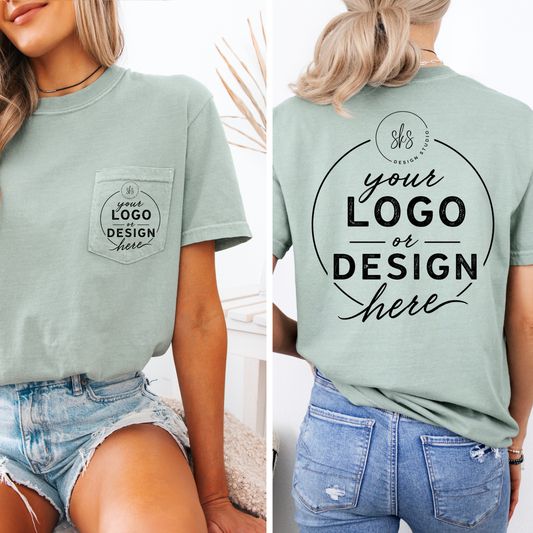 CUSTOM LOGO | Unisex Pocket Tee [COMFORT COLORS]