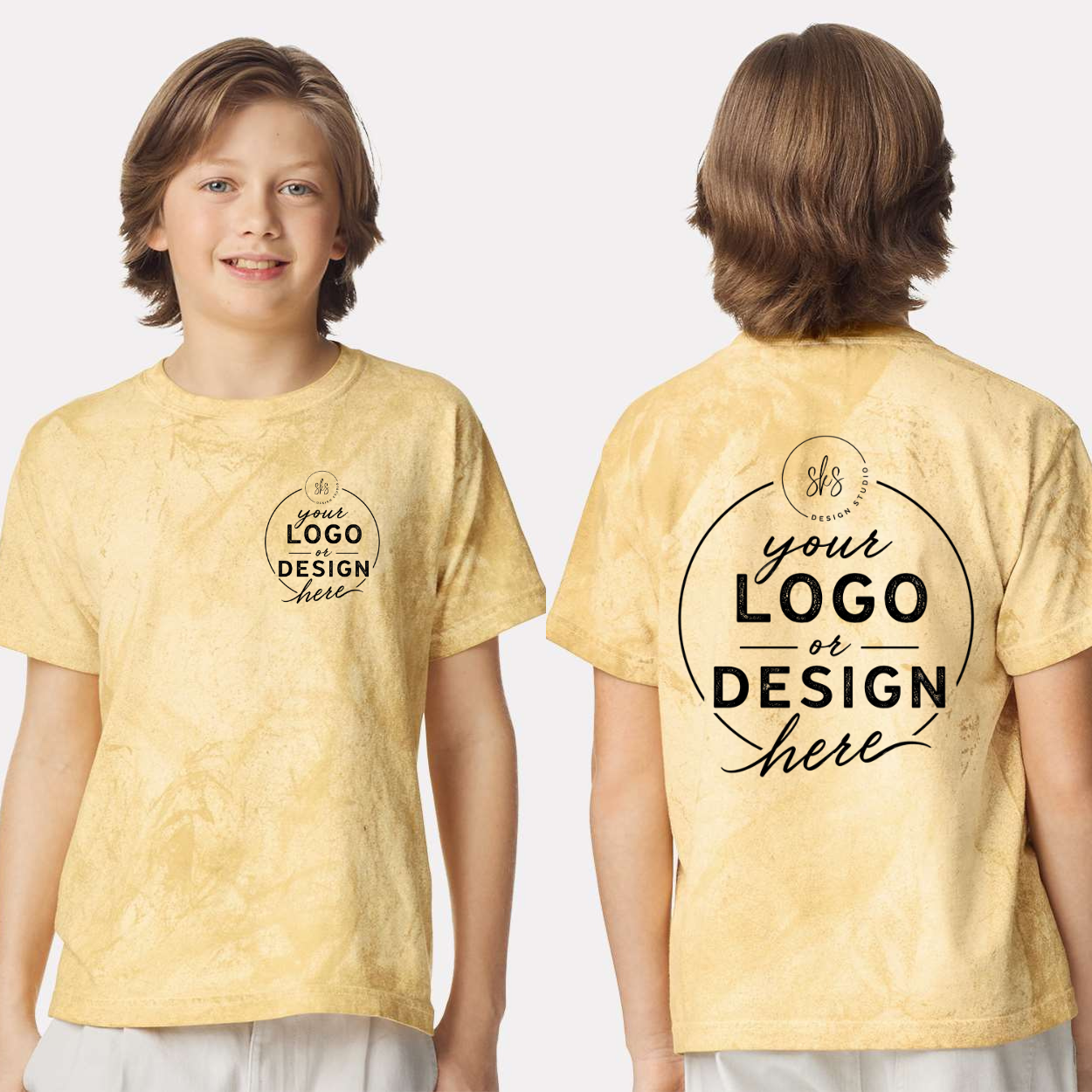 CUSTOM LOGO | Youth Unisex Color Blast T-Shirt [COMFORT COLORS]