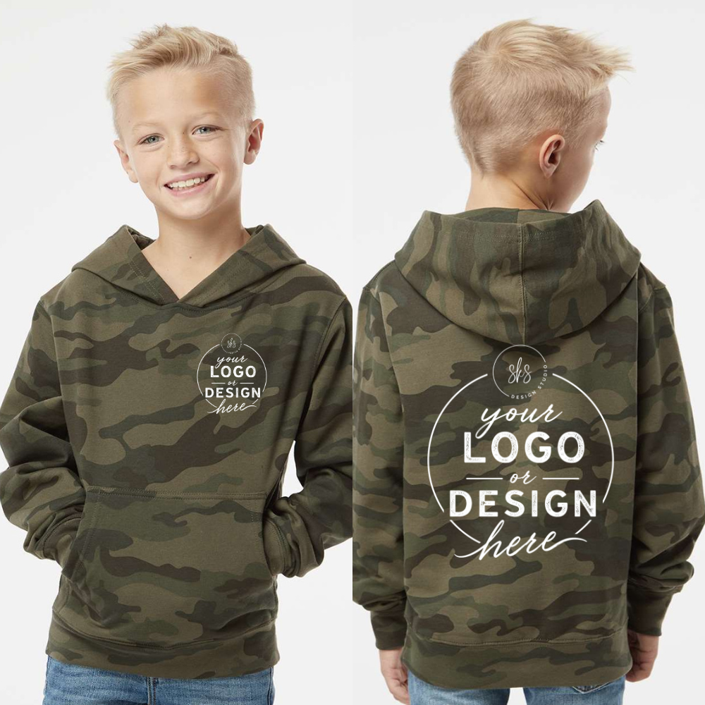 CUSTOM LOGO | Youth Camo Hoodie [INDEPENDENT TRADING CO.]