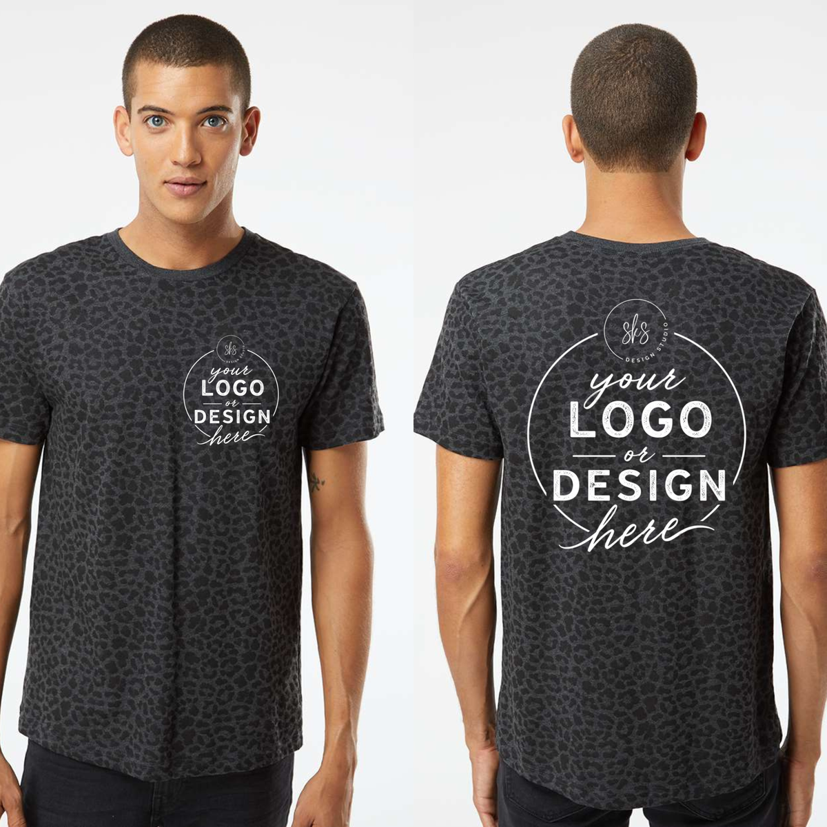 CUSTOM LOGO | Unisex Leopard T-Shirt [LAT]
