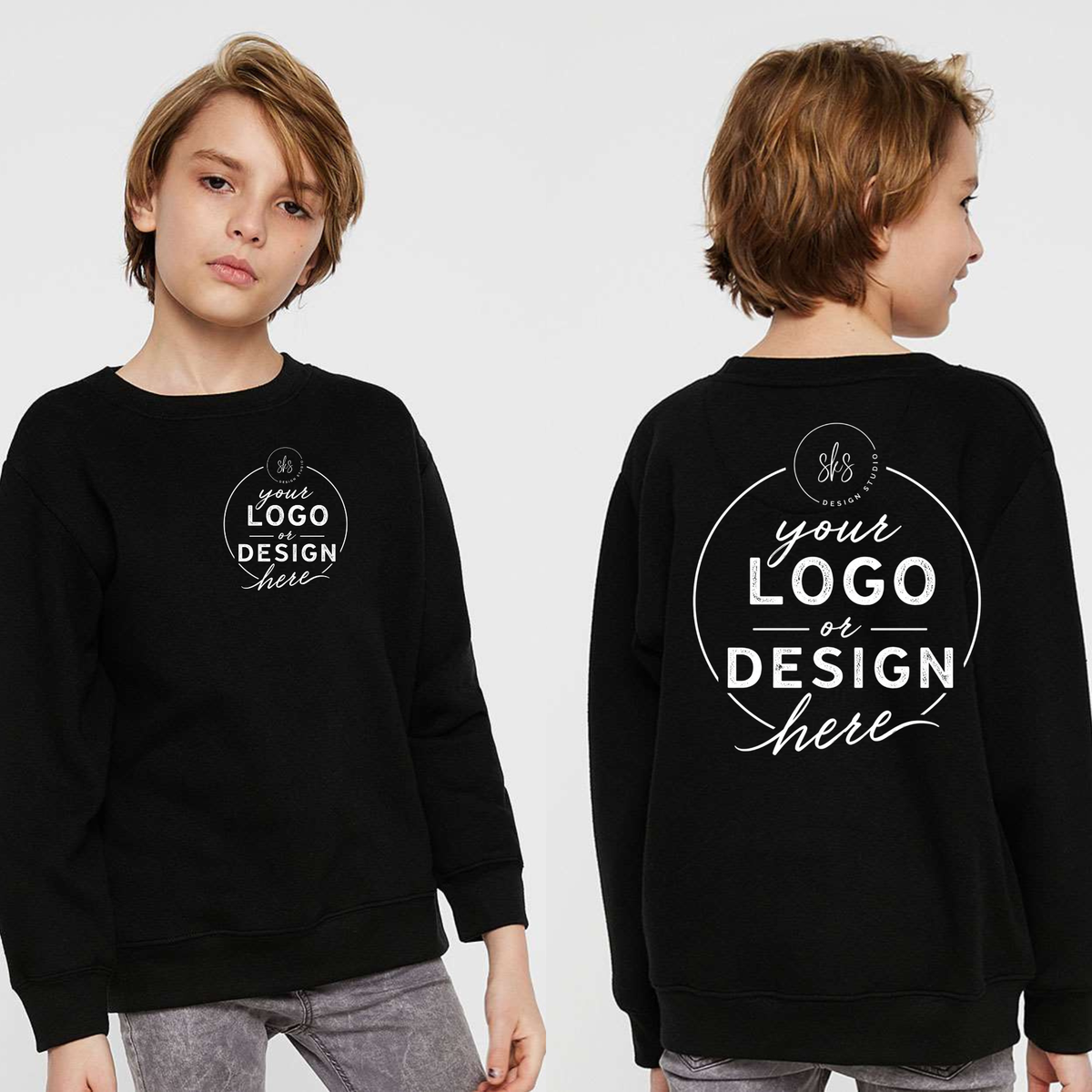 CUSTOM LOGO | Youth Crewneck Sweatshirt [LAT]