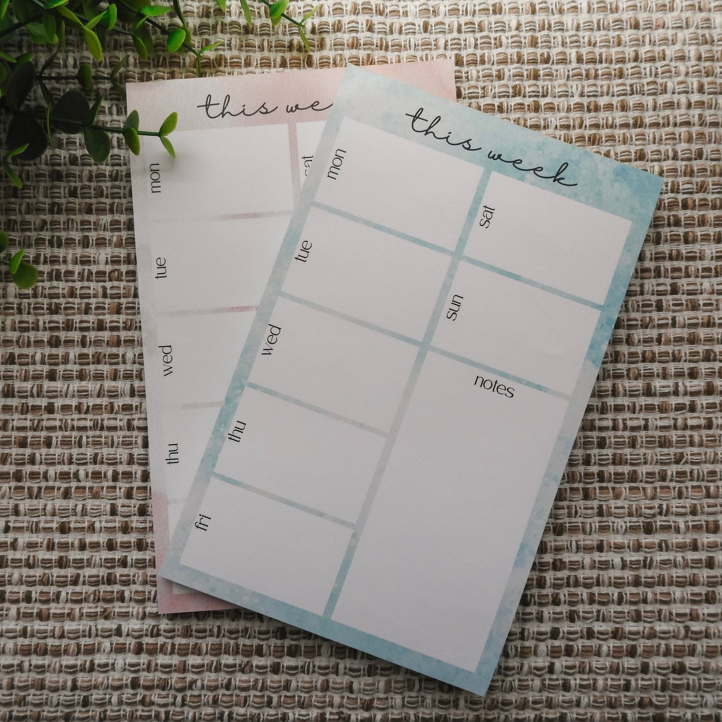 Weekly Planner Notepad | Watercolor Design