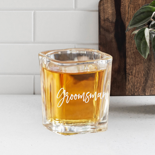 Groomsman | ENGRAVED | 2oz Square Shot Glass