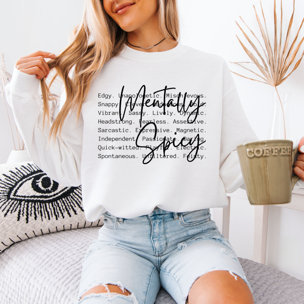 Mentally Spicy | Unisex Crewneck Sweatshirt