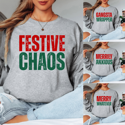Festive Chaos | Unisex Long Sleeve Shirt