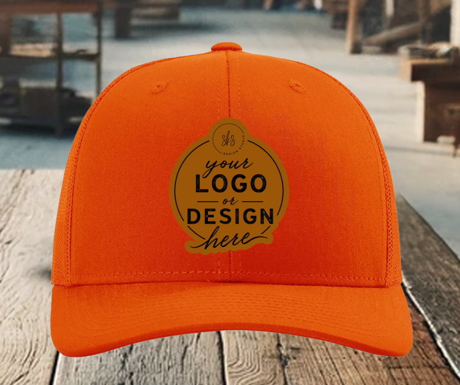 CUSTOM LOGO | Richardson 112 Hat with Laser Engraved Leather Patch