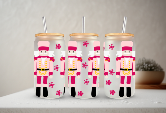 Nutcracker | VINYL | 20 oz Libbey Can Glass with Bamboo Lid & Straw